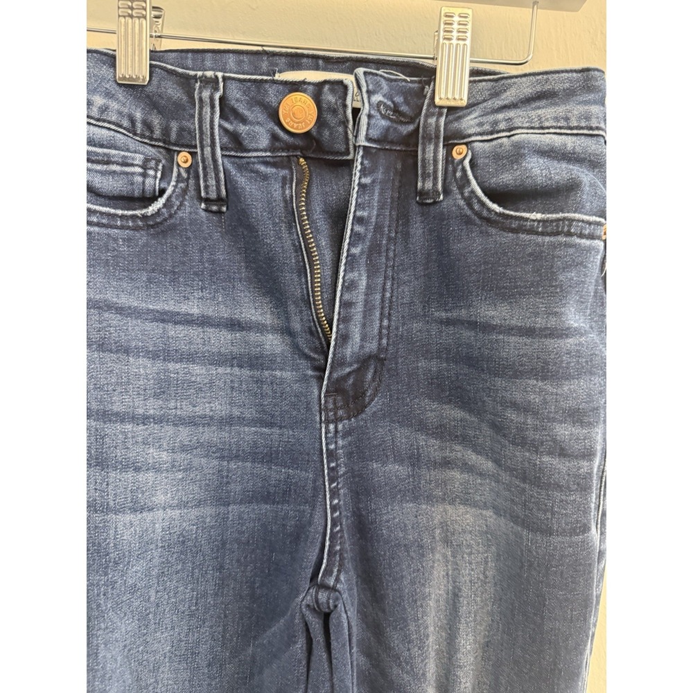 YMI Gigi Fit & Flare Bell Bottom Jeans Raw Hem Festival Wide Leg Y2K S 5/27 EUC - Picture 8 of 8